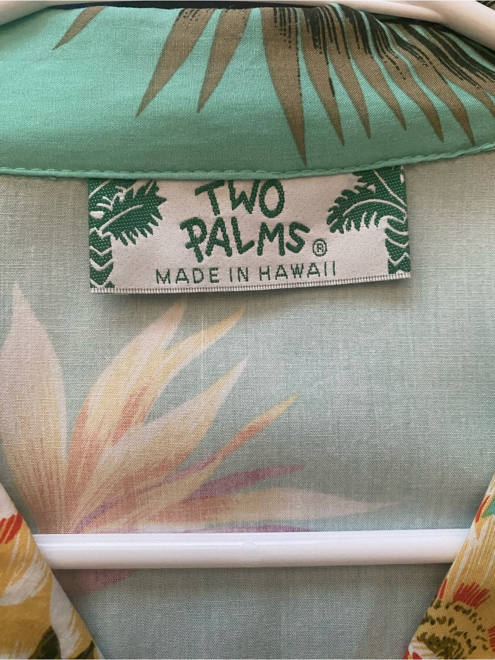 Two Palms Aqua Hawaiian Shirt - Picture 3 of 7